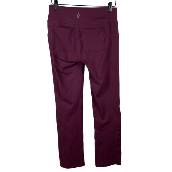 Skechers Women's Workout  Stretch Pants Burgundy Size Medium - Picture 2 of 7